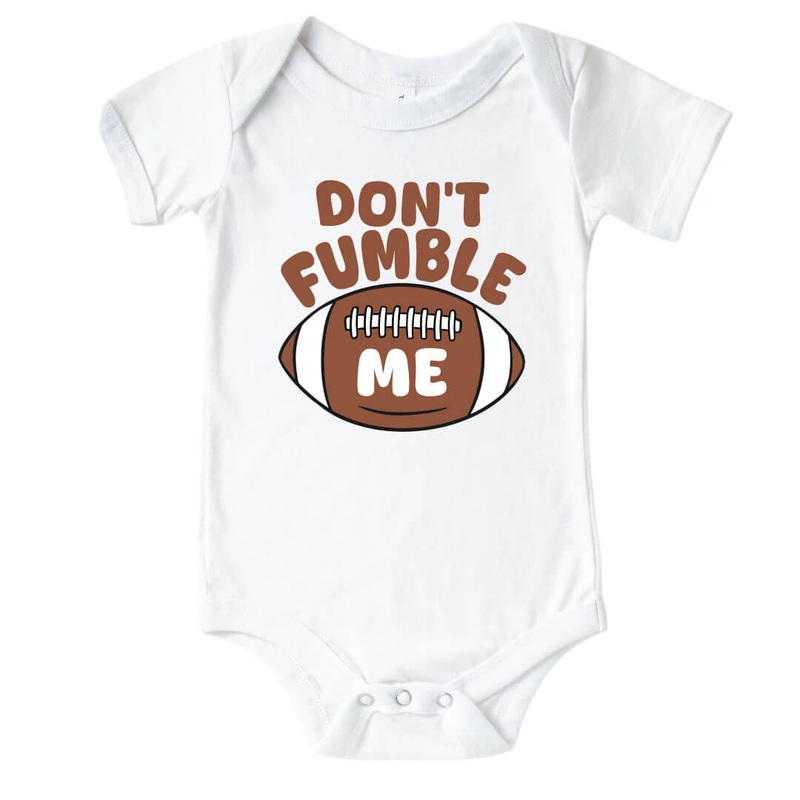 Don’t Fumble Me Graphic Bodysuit | White