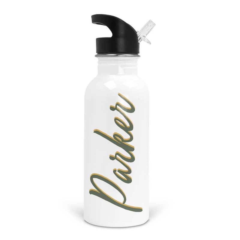 Forest & Sunshine Script Personalized Kids Water Bottle
