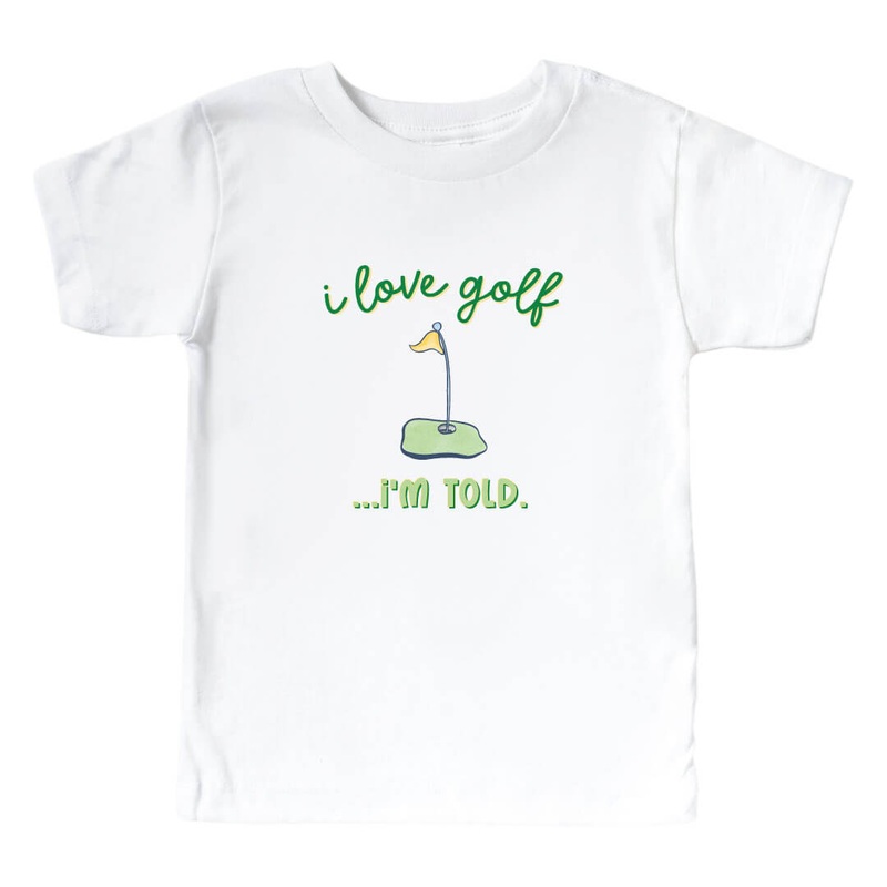 I Love Golf Kids Graphic Tee | White