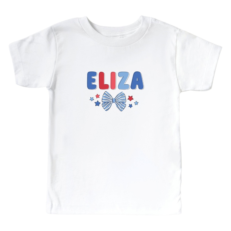 Personalized Party in the USA Kids Graphic Tee | White