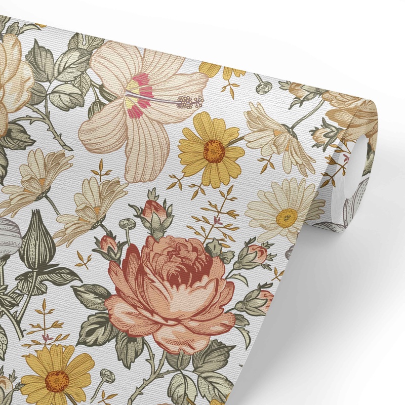Peyton’s Vintage Floral Removable Wallpaper