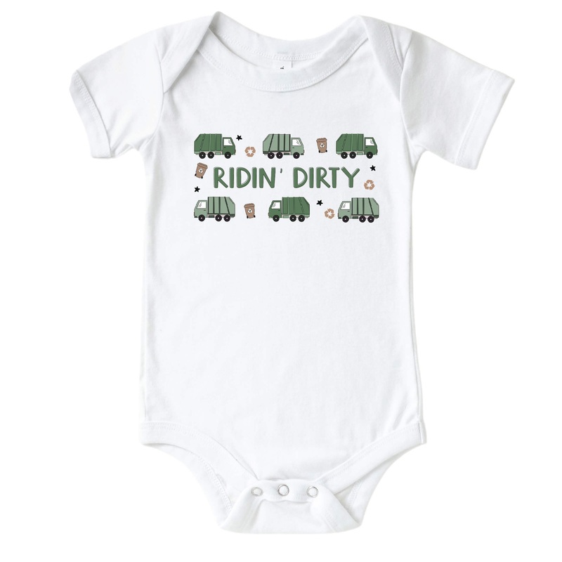 Ridin’ Dirty Graphic Bodysuit | White