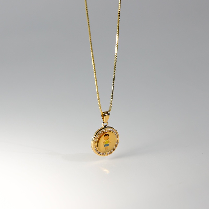 Gold Boy Medal Pendant Charm – Model 2400