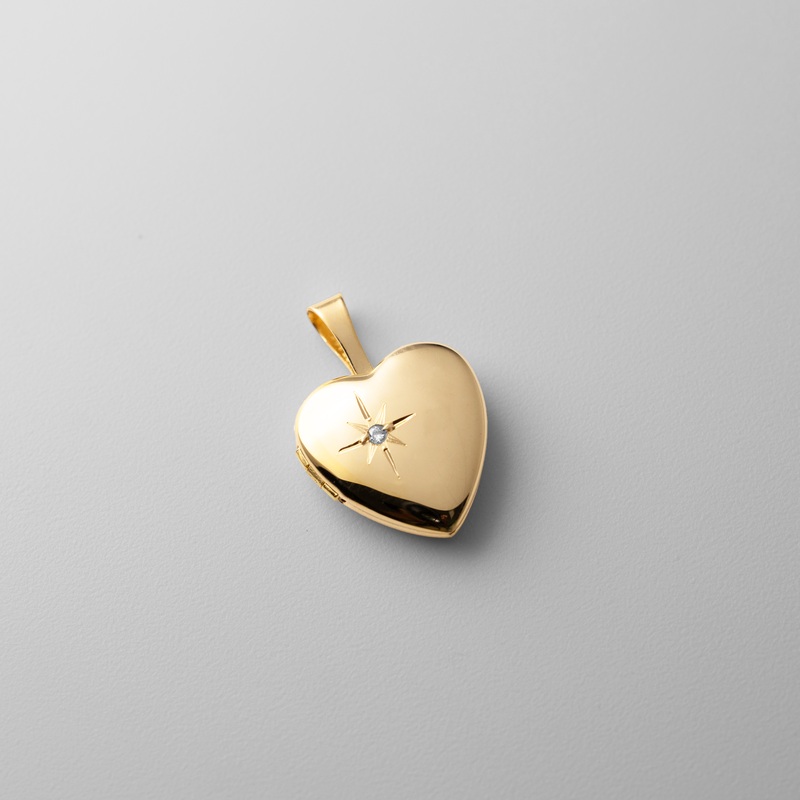 Gold Heart Locket Pendant – Model 0622