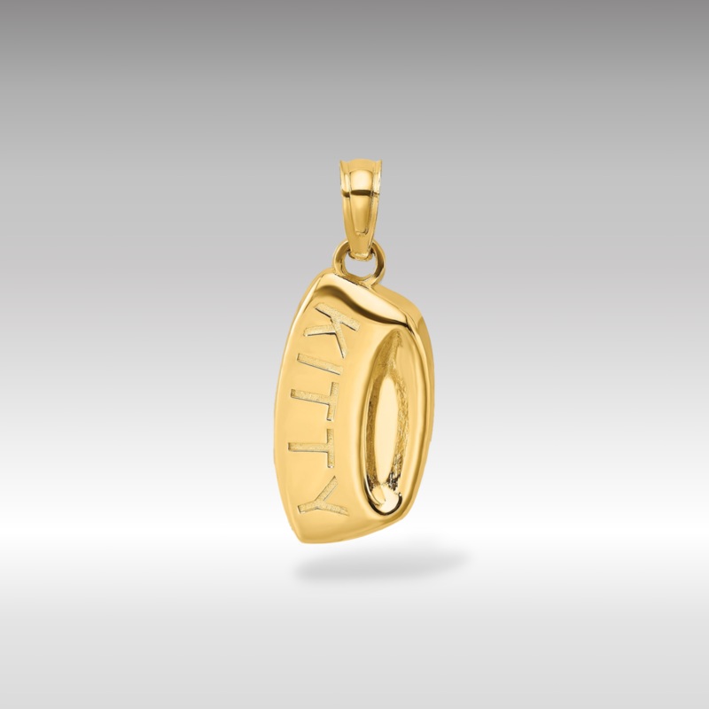 Gold Kitty Bowl Pendant
