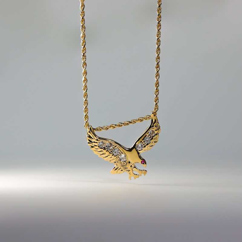 Gold Large Flying Eagle Pendant – Model 1599