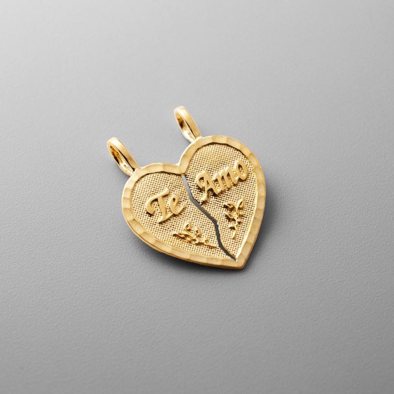 Gold Te Amo Heart Pendant Two-Piece – Model 1811