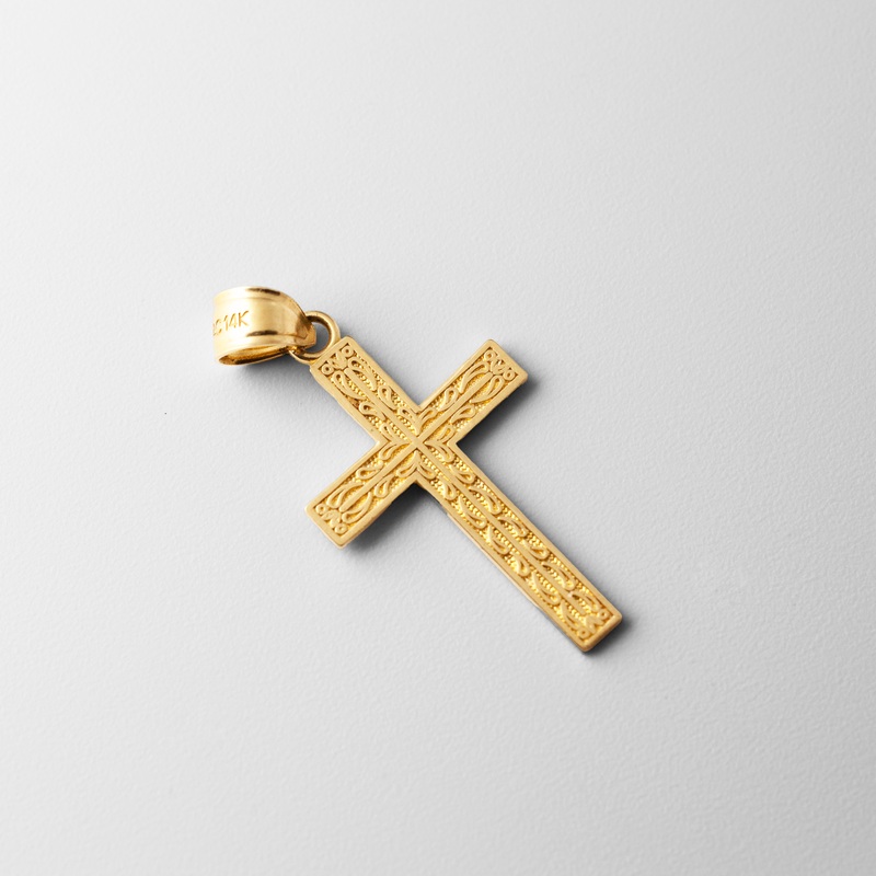 Gold Unique Cross Pendant – Model 0135