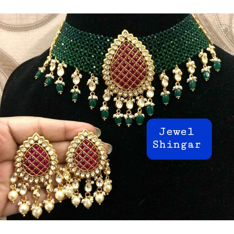 Jewelshingar fine choker necklace set