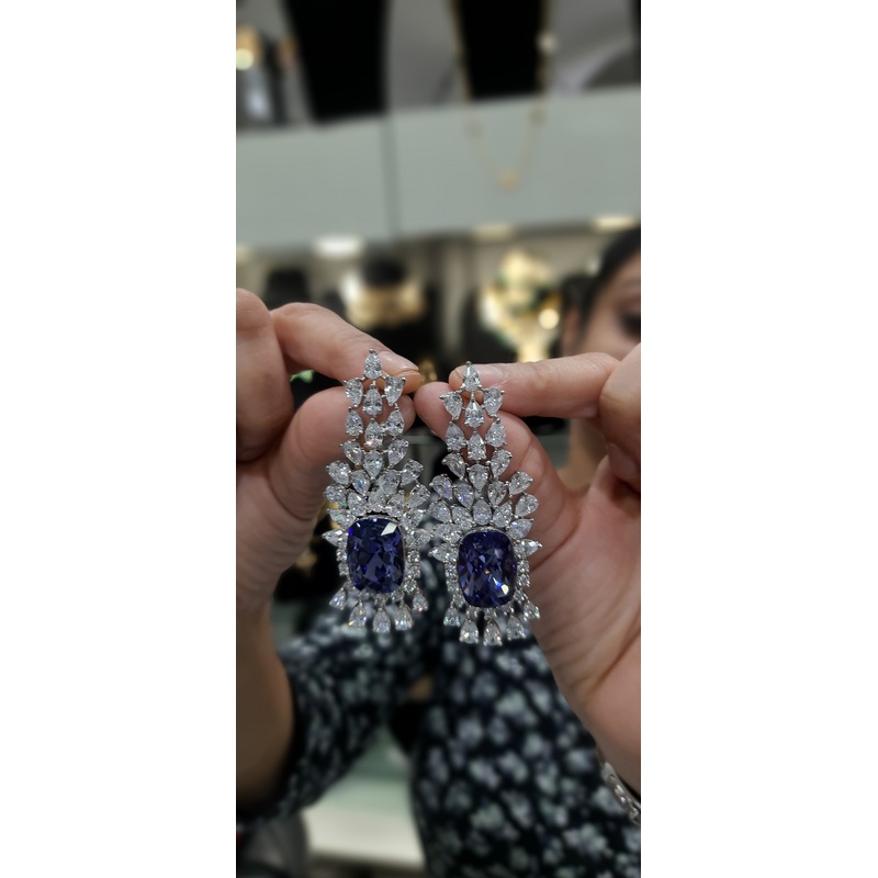 Jewelshingar Jewellery Fine Signity Zircon Dangle & Drop Earrings For Girls ( 200252EAD )