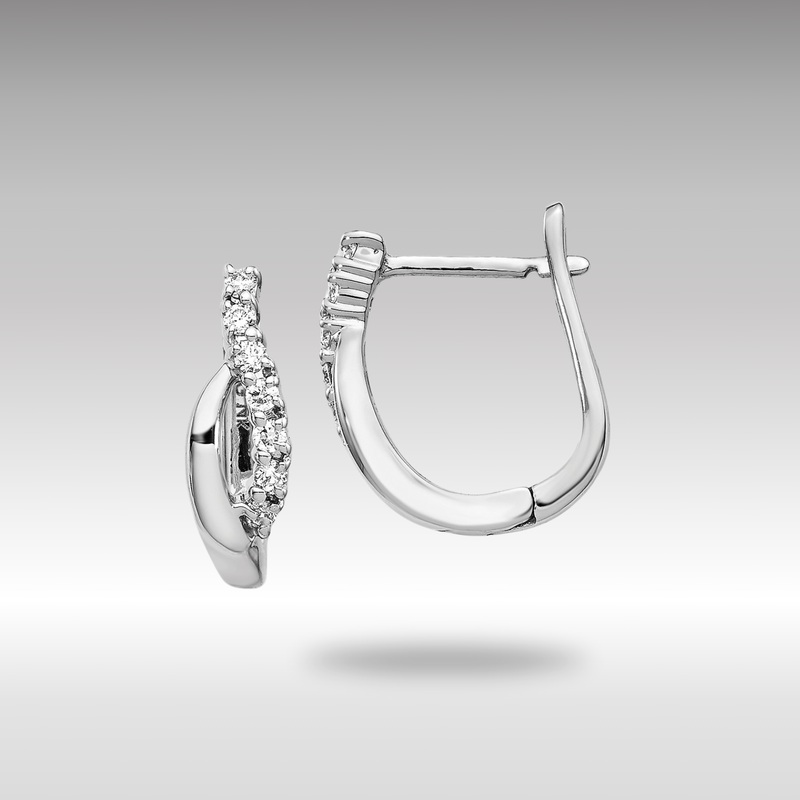 White Gold Diamond Hinged Earrings – Model EM5414-013-WA