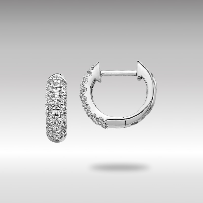White Gold Diamond Hinged Hoop Earrings – Model EM5386-050-WA