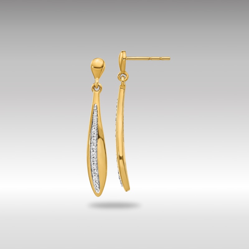 Gold Diamond Post Earrings – Model EM4340-025-YA