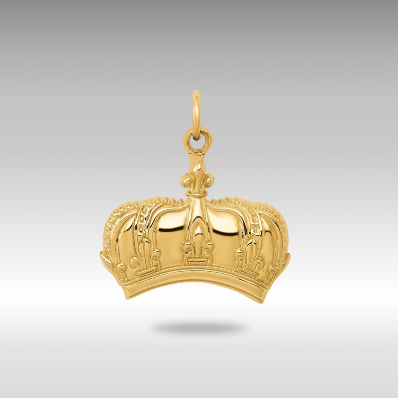 Gold Fleur De Lis Crown Charm – Model D3441