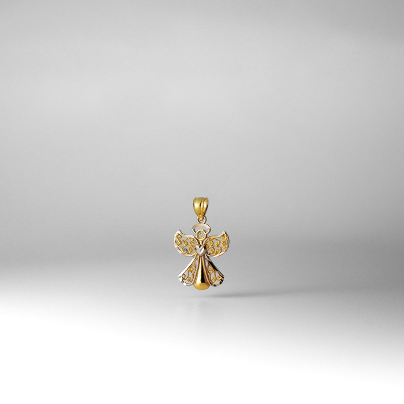 Gold Halo Angel Pendant – Model 1747