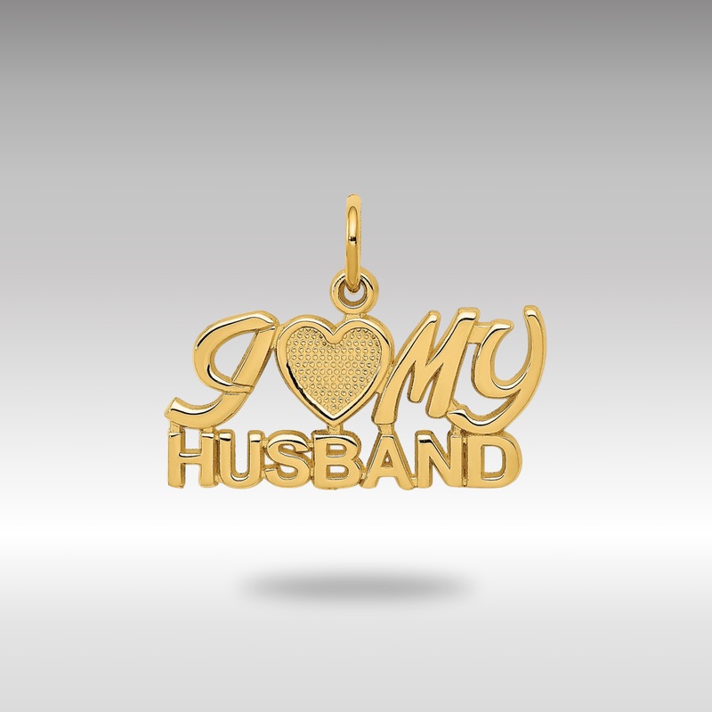 Gold I (Heart) MY HUSBAND Charm – Model C1038