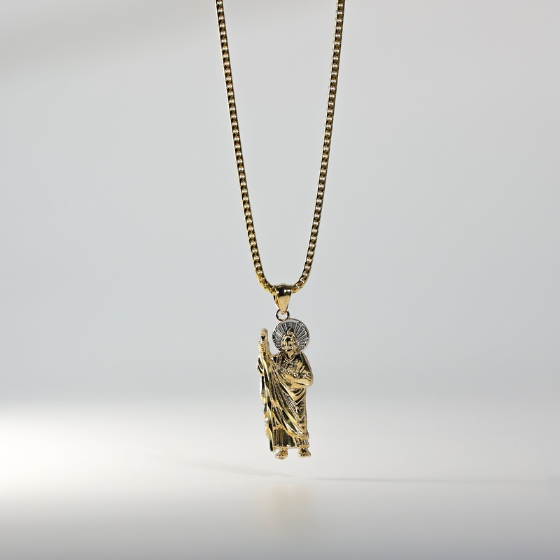 Gold Large St. Jude Standing Pendant – Model 0100