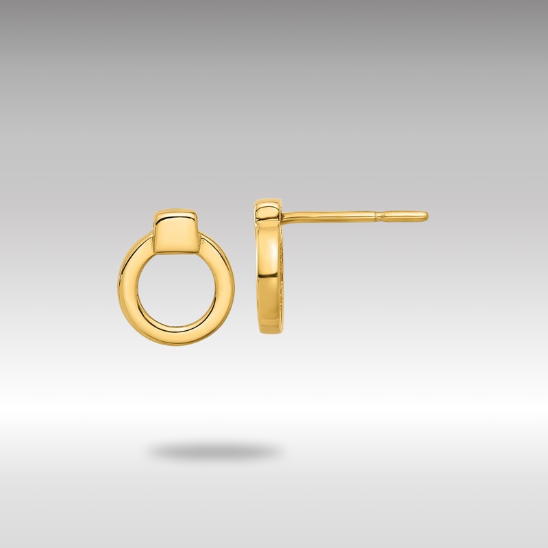 Gold Leslie’s 14K Polished Circle Post Earrings – Model LE2363