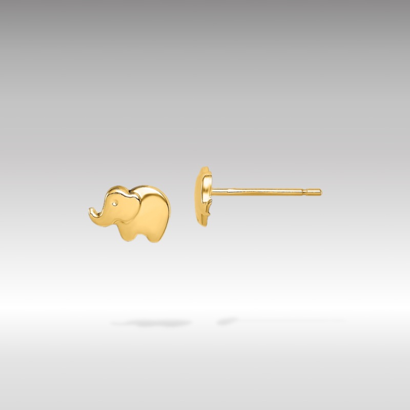 Gold Madi K Elephant Post Earrings