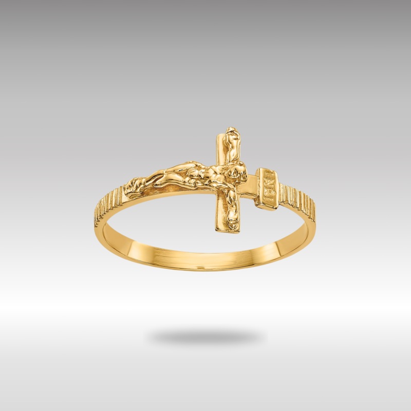 Gold Polished Jesus Band Ring Model-K5725
