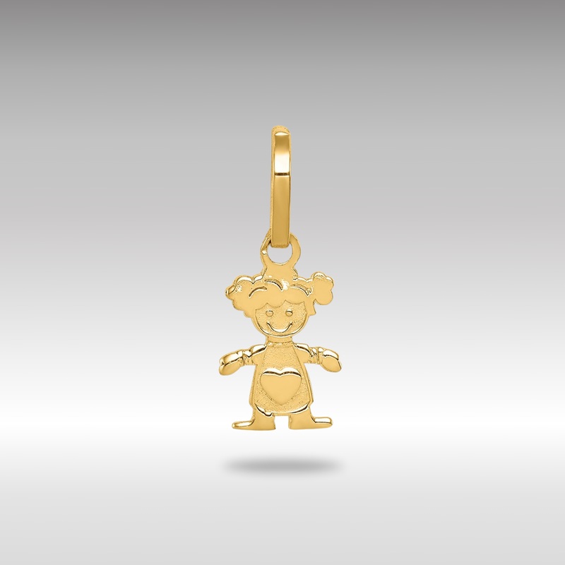 Gold Polished Little Girl Pendant – Model K5807