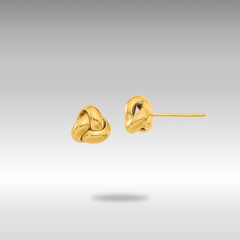 Gold Polished Love Knot Post Earrings – Model TL1045