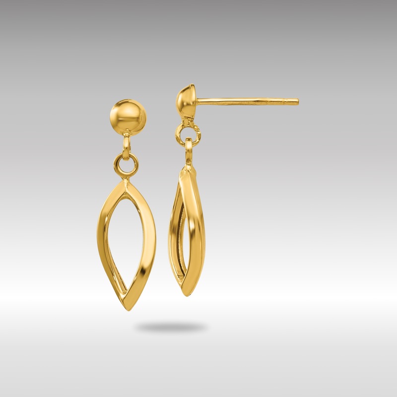 Gold Post Dangle Earrings – Model TL899