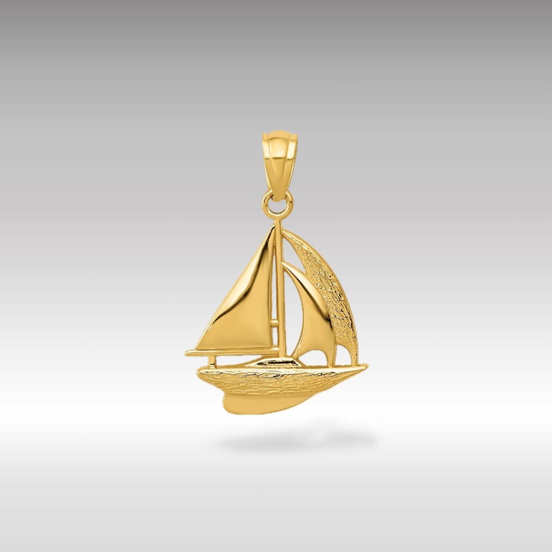 Gold Sailboat Pendant