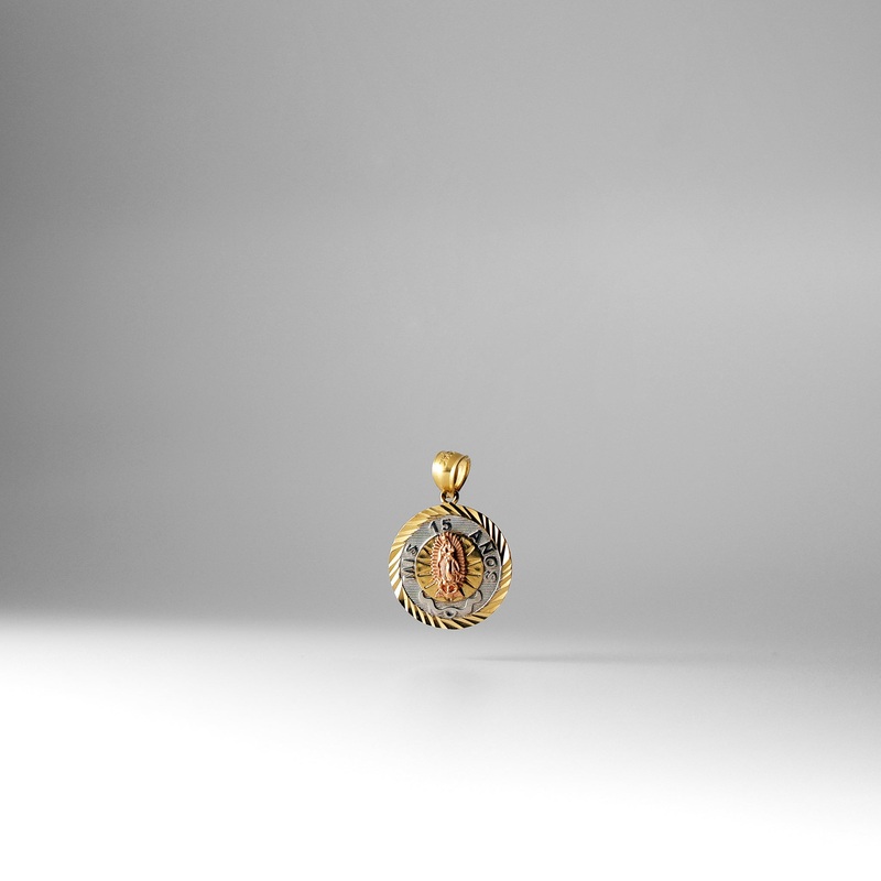 Gold Virgin Mary 15 Anos Pendant – Model 1895