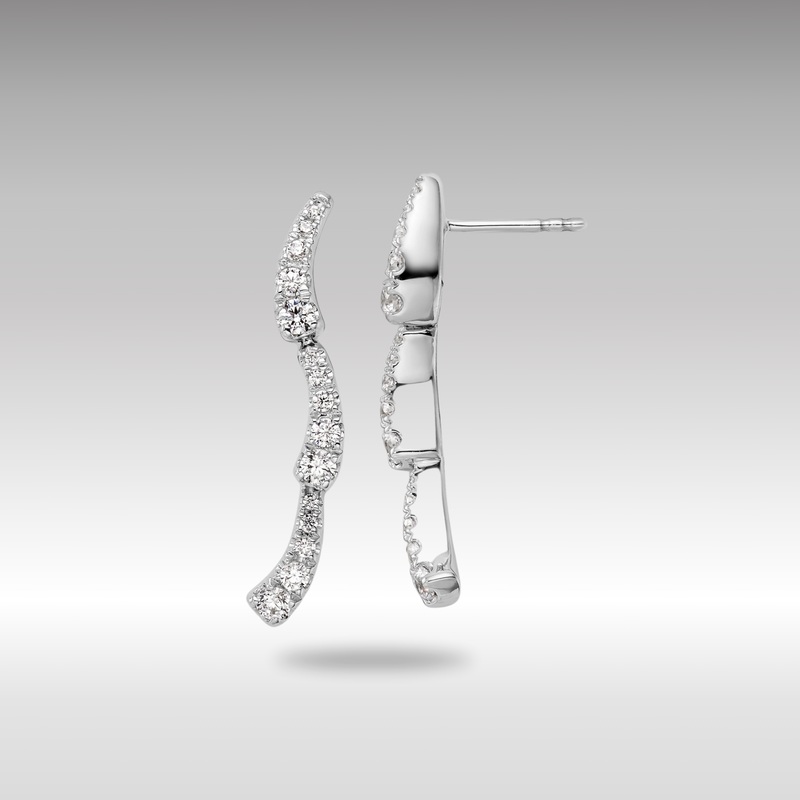 White Gold Lab Grown Diamond VS/SI FGH Post Dangle Earrings – Model EM10230-066-WLG
