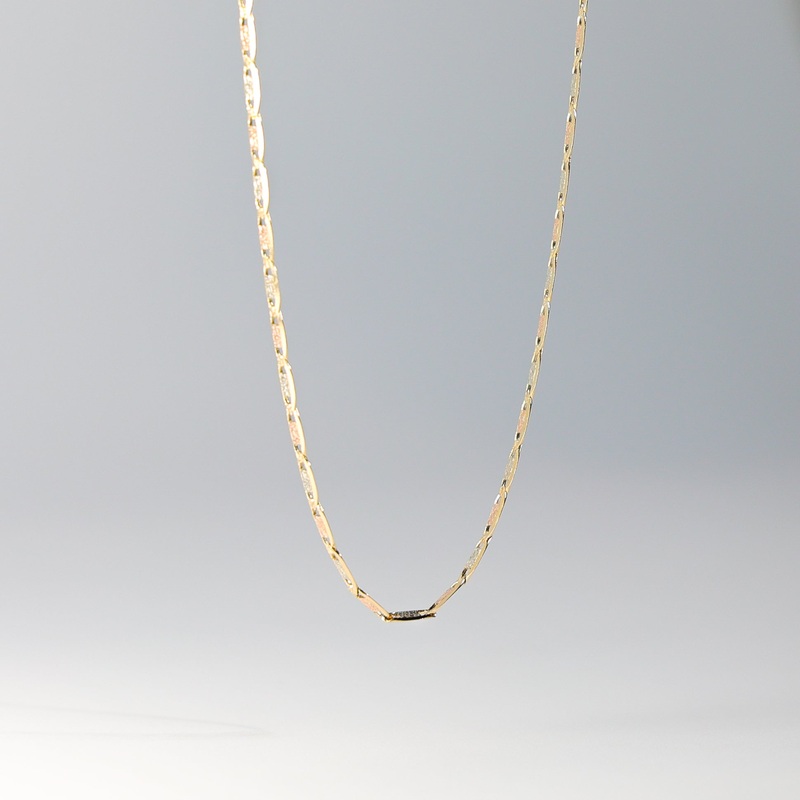 2.6mm Solid Gold Tri Colors Valentino Chain – Model 0374