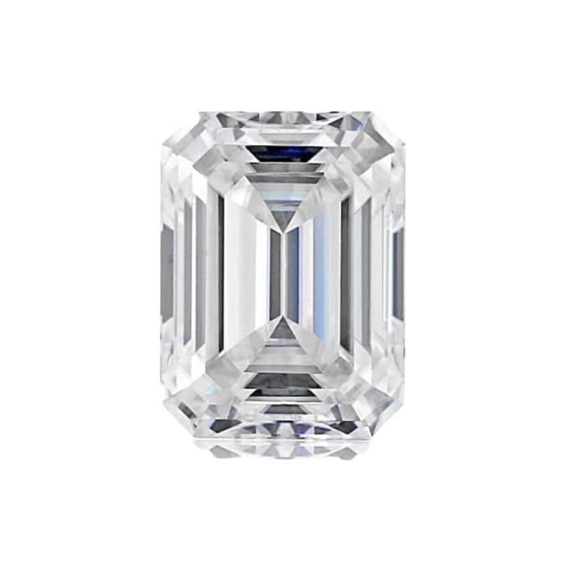 EMERALD SHAPE MOISSANITE GRA CERTIFIED D COLOUR VVS1 CLARITY EXCELLENT CUT