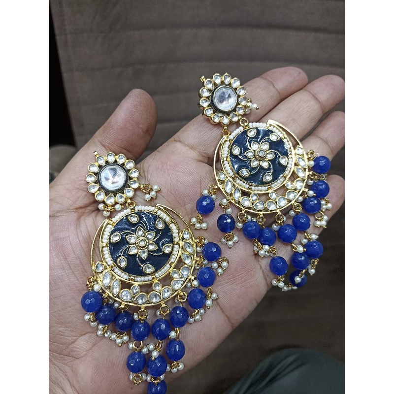 Fine Polki Kundan Earrings By  PKE80085