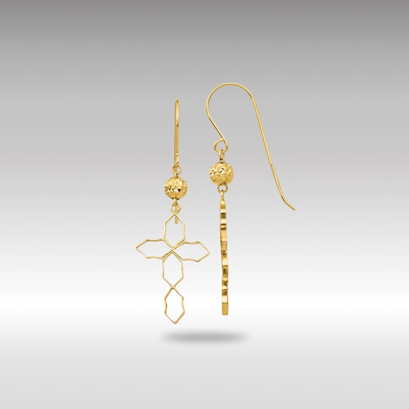 Gold Cross Earrings – Model TL545