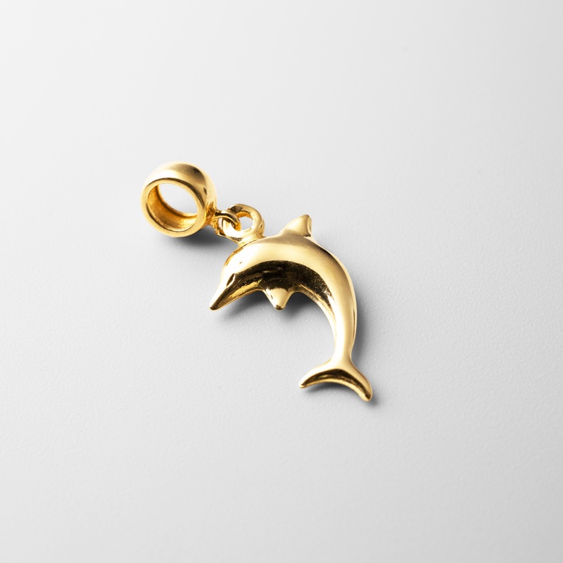 Gold Dolphin Pendant – Model 2446