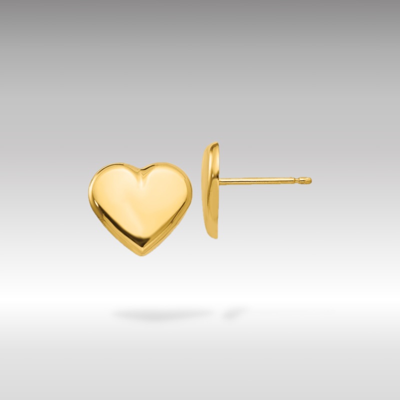 Gold Heart Post Earrings – Model YE1641