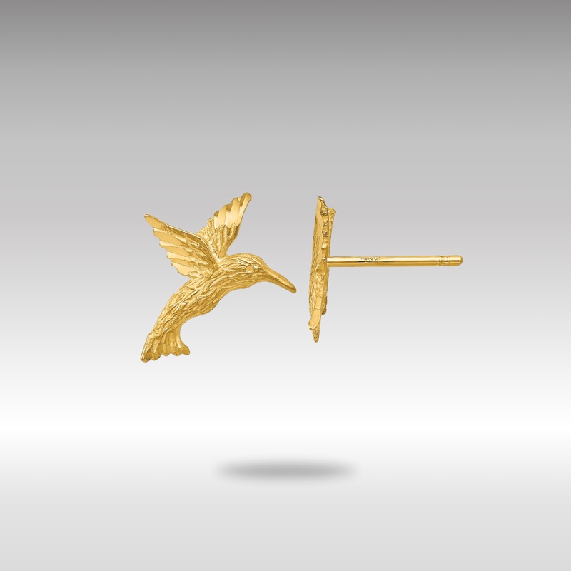 Gold Hummingbird Earrings – Model TC626