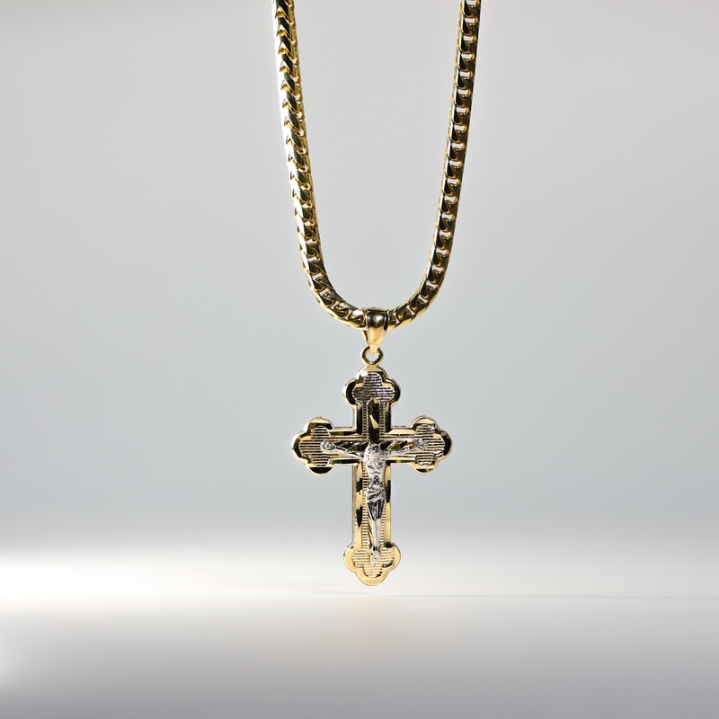 Gold Large Crucifix Cross Pendant – Model 2185