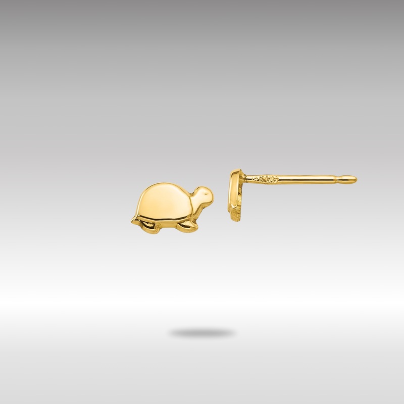 Gold Mini Turtle Earrings – Model YE611