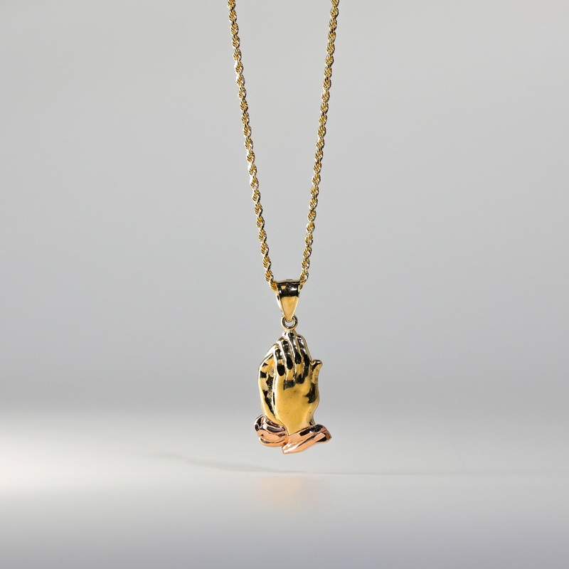 Gold Praying Hands Religious Pendant – Model 95