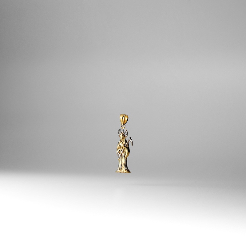 Gold 2 Colors Santa Muerte/Devil Pendant – Model 98
