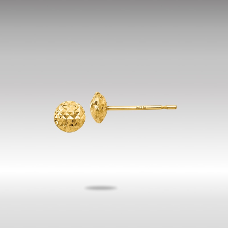 Gold 5mm Circle Puff Post Earrings – Model TL911