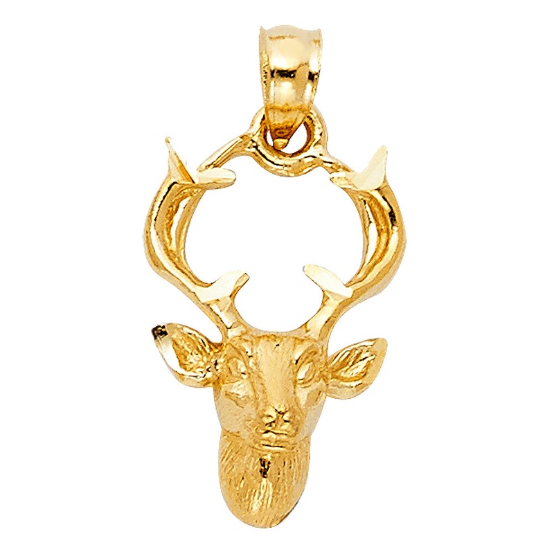 Gold Buck or Deer Pendant