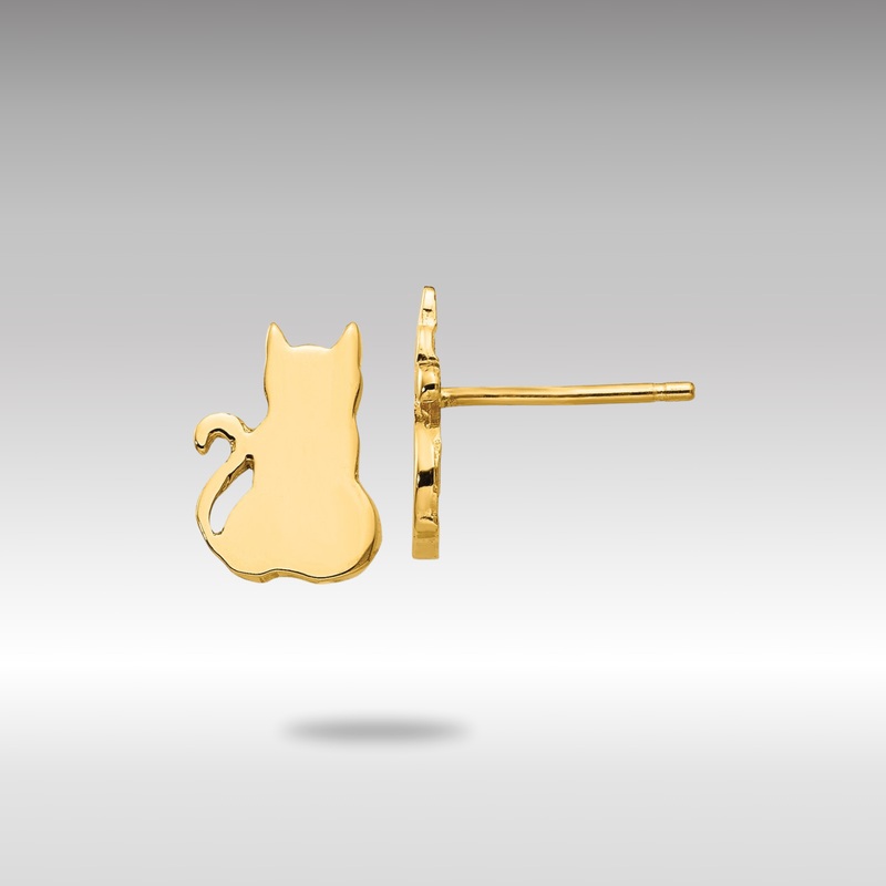 Gold Cat Earrings – Model TF536