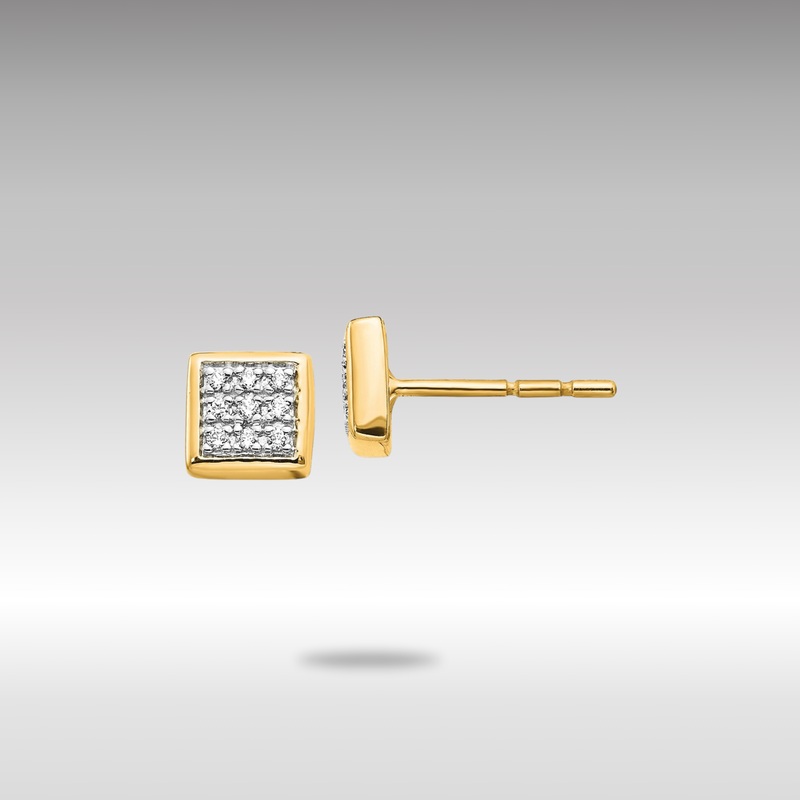 Gold Diamond Post Earrings – Model EM5471-010-YA