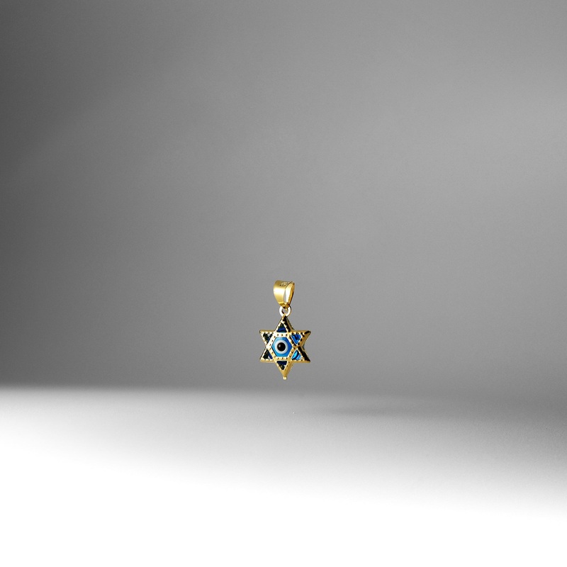 Gold Evil Eye Star Pendant – Model 1719