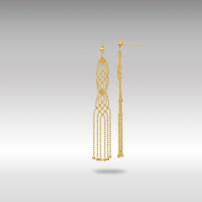 Gold Fancy Beaded Earrings – Model SF1629