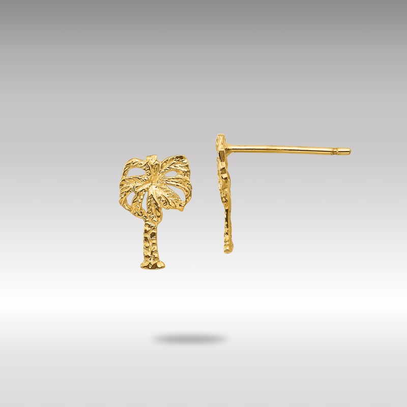 Gold Palm Tree Post Earrings – Model TC566