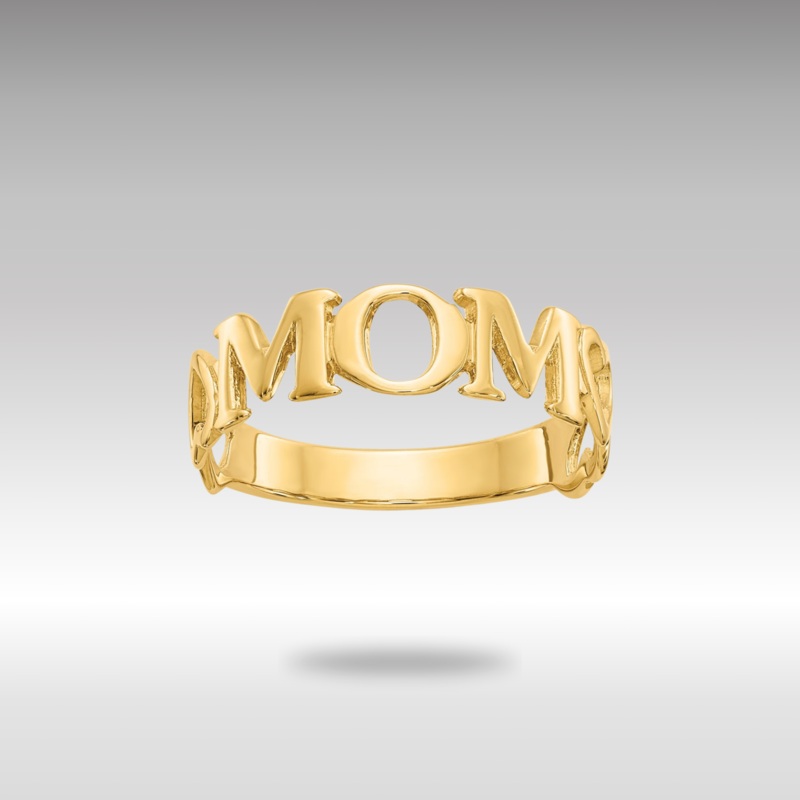 Gold Polished “Mom” Ring Model-R424