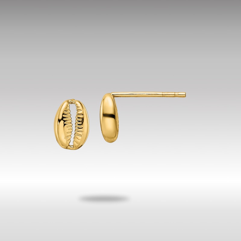 Gold Polished Shell Post Earrings – Model TE974